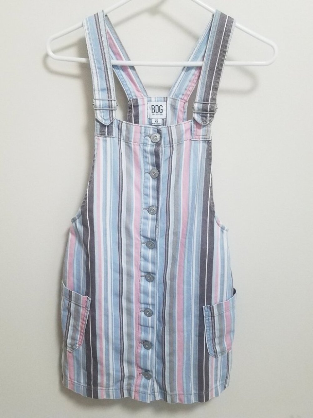 BDG | Lollipop Striped Skirtall Overall Dress XS